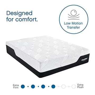 Cool Gel Memory Foam 14-Inch Mattress with 2 Bonus Pillows, CertiPUR-US Certified, Mattress in a Box, Queen, White