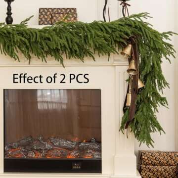 MISSPIN 6FT Artificial Norfolk Pine Garlands for Festive Decor
