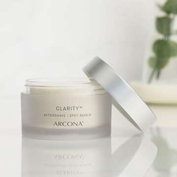 ARCONA Clarity Aftershave Pads - Lactic Acid, Witch Hazel, Methol, Aloe + Grape Exfoliate, Fight Blemishes + Soothes Skin - 45 Pads. Made in The USA