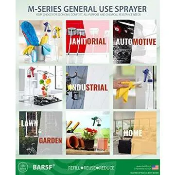 Bar5F Heavy Duty Spray Bottle 32 oz for Cleaning
