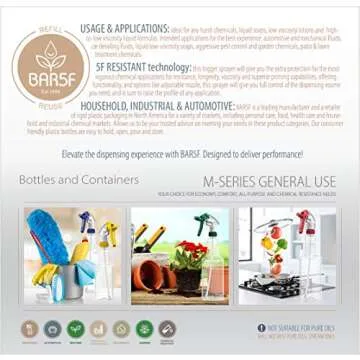 Bar5F Heavy Duty Spray Bottle 32 oz for Cleaning