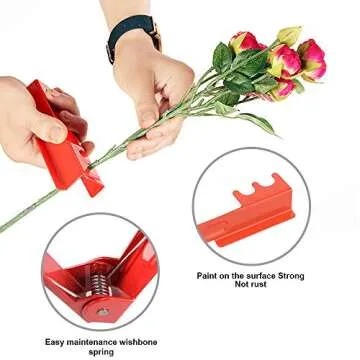 4PCS Garden Pruning Shears Scissors Kit, Rose Thorn Remover, Tree Pruner Hand Tools, Cordless Trimmer & Floral Gloves for Gardening Flower Arrangement