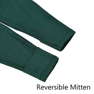 Aablexema Baby Footie Pajamas Zipper - Rayon from Bamboo Infant Footed Pjs with Mittens Sleepwear Jammies(Green, 3-6m)