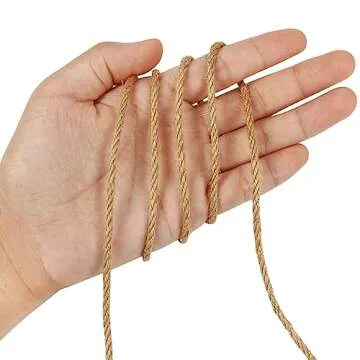 Tenn Well Jute Twine, 164 Feet 4mm Natural Garden Twine Rope for Crafts, Gardening, Gift Wrapping, Packing, Recycling, Christmas Ornaments, Holiday Decorations