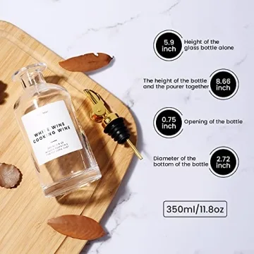 Molimoli - Premium Olive Oil Dispenser Bottles for Kitchen with Pourer - Oil and Vinegar Dispenser Set, Glass Oil Dispenser for Kitchen, Dispenser Bottle of 350ml - Set of 2