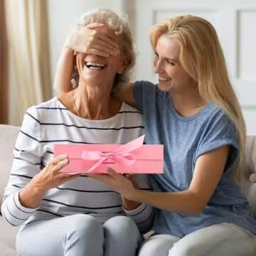 Large Gift Box, 5-Pack Magnetic Lid Gift Box Ribbon Closure Bo Elegant Gift Packaging Luxury Gift Box Decorative Gift Box,10.5x7.5x3.1" - Multi-Occasion Packaging Boxes (Pink)