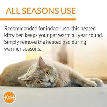 K&H Heated Pet Bed with Orthopedic Support for Cats