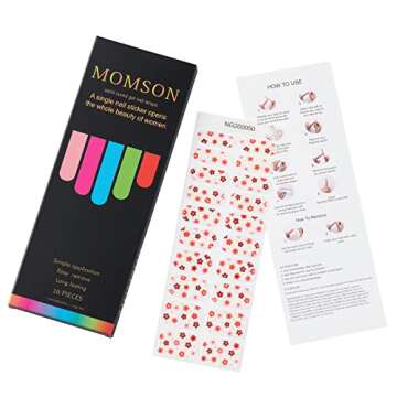 MOMSON Semi Cured Gel Nail Strips for Easy DIY Manicures