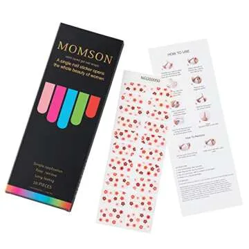 MOMSON Semi Cured Gel Nail Strips for Easy DIY Manicures