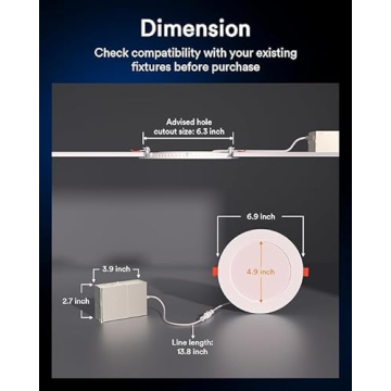 Lumary Smart Recessed LED Lights 6 Inch 4 Pack
