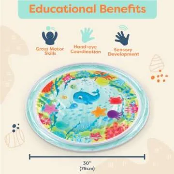 Versatile Baby Inflatable Tummy Time Mat with Sea Animals