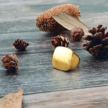 Aprilery Gold Silver Chunky Statement Rings for Women