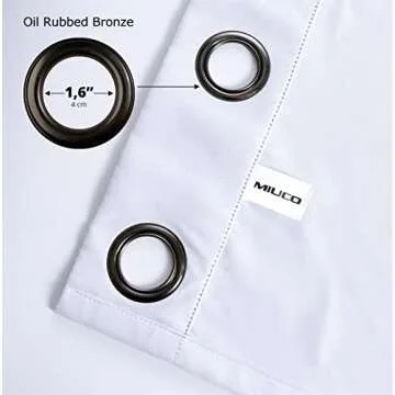 MIUCO Blackout Curtains - Room Darkening, Grommet Style, 52x95 Inch