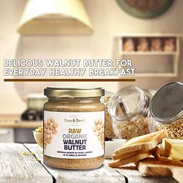 Sun & Seed Raw Organic Walnut Butter 250g - Purely Nutritious Spread