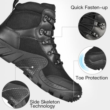 FREE SOLDIER Tactical Waterproof Hiking Boots for Men