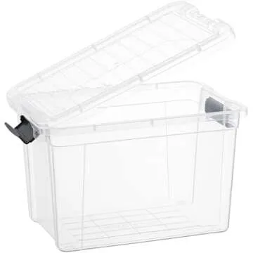 Superio X-Deep Clear Storage Container with Lid and Handles, Stackable Organizer Bin for Home, Garage, and Dorm- Store Cloths, Boots, Toys, and Accessories, (12 Qt.)