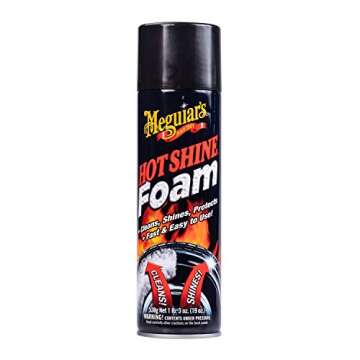 Meguiar's Hot Shine Tire Foam - High Gloss Finish, Easy Application, UV Protected