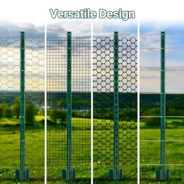 Toriexon Heavy Duty Fence Posts - 10Pack - 4 Feet