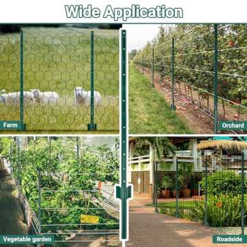 Toriexon Heavy Duty Fence Posts - 10Pack - 4 Feet