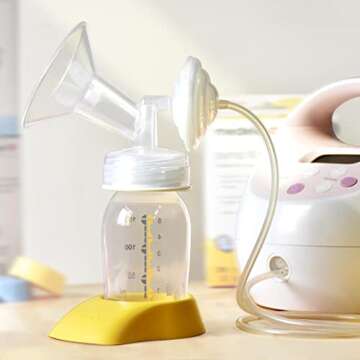 Maymom Baby Bottle Thread Changer or Bottle Converter; Compatible with Spectra S1 S2 Pumps Wide Mouth Flanges to use Medela Ameda Lifefactory Bottles, Dr. Brown Narrow Neck Bottles