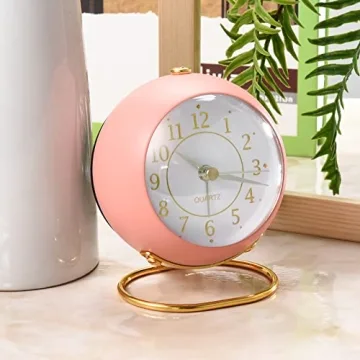 Tetino Retro Alarm Clock Silent Battery Night Light