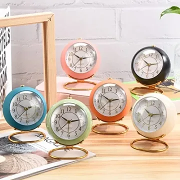 Tetino Retro Alarm Clock Silent Battery Night Light