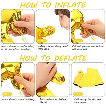 Kentucky Derby Gold Foil Balloons Banner for Celebrations