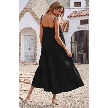 BTFBM 2024 Summer Maxi Dresses for Women, Spaghetti Strap