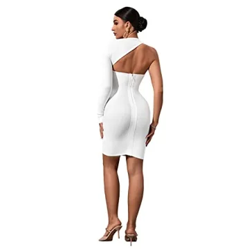Maketina One Shoulder Bandage Dress for Elegant Occasions