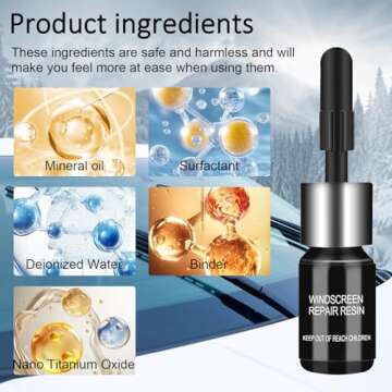CAIJINEW Windshield Repair Kit for Quick Fixes & Chips