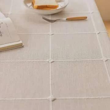 Zobesta Heavyweight Cotton Linen Tablecloth for All Occasions