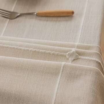 Zobesta Heavyweight Cotton Linen Tablecloth for All Occasions