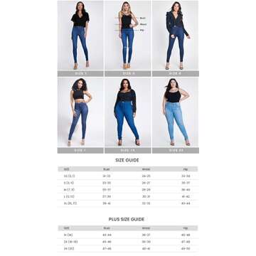 Vibrant Women’s Distressed Skinny Jeans – High Waisted Ripped Destroyed Stretch Casual Denim Pants