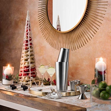 Expert Cocktail Shaker Home Bar Set - 14 Piece Premium Kit