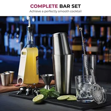 Expert Cocktail Shaker Home Bar Set - 14 Piece Premium Kit