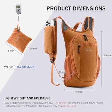 Uselike 10L Lightweight Hiking Backpack for All Adventures