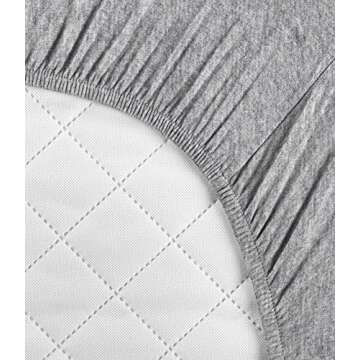 Amazon Basics 100% Cotton Crib Sheet Set for Babies - 4 Pack