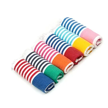 HAVLULAND Beach Towels 6 Pack, Turkish Beach Towel Oversized, 40"x 72" 100% Cotton, Super Absorbent,...