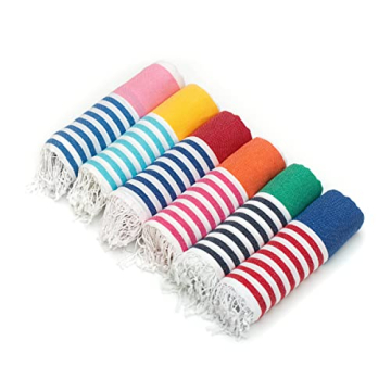 HAVLULAND Beach Towels 6 Pack, Turkish Beach Towel Oversized, 40"x 72" 100% Cotton, Super Absorbent, Pool Towels, Bath Towels, Sand Free Beach Towel, Extra Large, Lightweight, Soft, Travel Towels