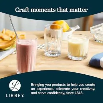 Libbey Brockton Tumbler, Juice and Rocks Glasses Set, Clear, Classic Cut Drinkware Set of 24, Elegant Dishwasher Safe Barware Glasses for Everyday Use