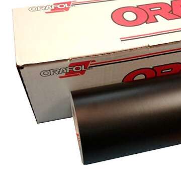 Black 24" x 10 Ft Roll of Oracal 631 Vinyl for Craft Cutters and Vinyl Sign Cutters