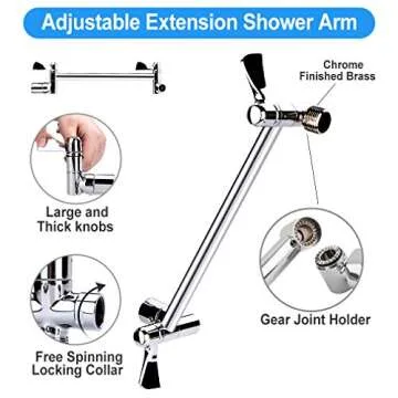 Kaqinu 12'' Shower Head with Handheld and Extension Arm