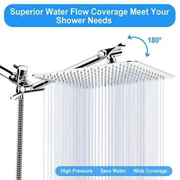 Kaqinu 12'' Shower Head with Handheld and Extension Arm