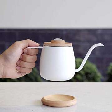 SimpleReal TAMAGO Pour Over Coffee Kettle with Thermometer