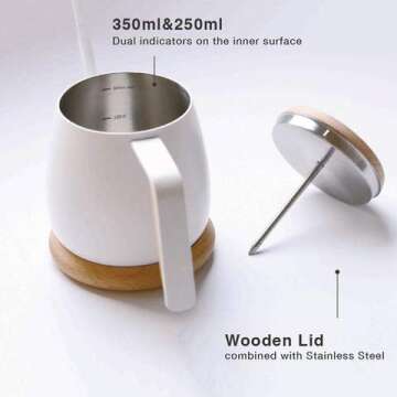 SimpleReal TAMAGO Pour Over Coffee Kettle with Thermometer