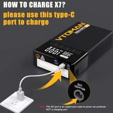 VTOMAN X7 Jump Starter with Air Compressor - 4250A Portable