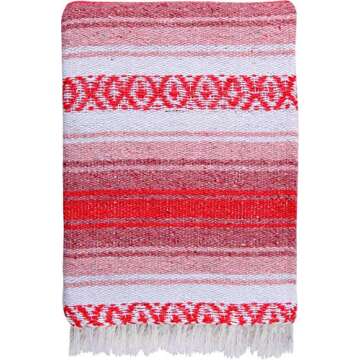 El Paso Designs Boho Blanket | Soft Woven Mexican Meditation Falsa | Perfect for Boho Home Decor, Yo...