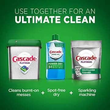 Cascade Power Dry Dishwasher Rinse Aid, 16 fl oz (2 Pack)