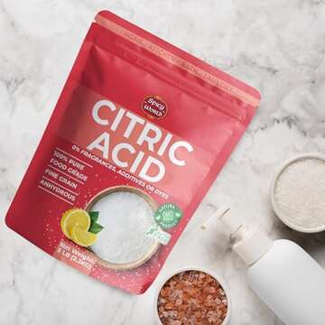 Spicy World Citric Acid 5 LB Bag | 100% Pure, Food Grade & Non-GMO | Versatile Citric Acid Powder for Cleaning, Bath Bombs, Preserving | Fine Granular | Premium Quality