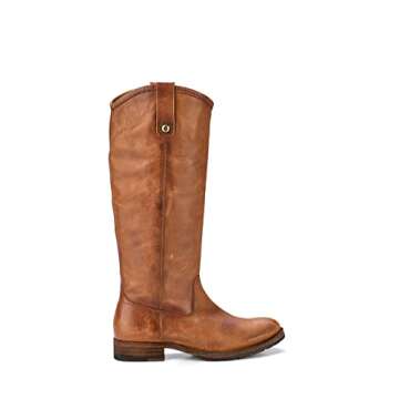 Frye Melissa Button Lug Equestrian-Inspired Tall Boots for Women Made from Hard-Wearing Vintage Leat...
